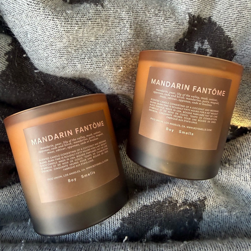 (2) LIMITED EDITION Boy Smells Mandarin Fantôme Candles
